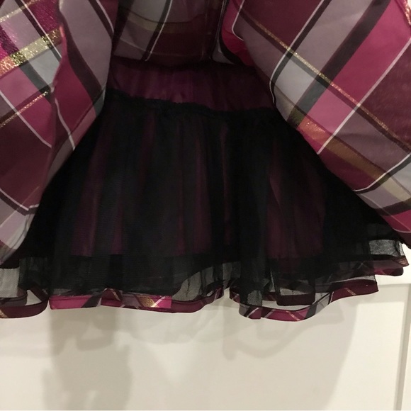 BONNIE JEAN (CHRISTMAS READY) DRESS raspberry, plaid, SPARKLE - Picture 13 of 14